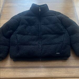 Sweaty Betty Black Sherpa Puffer Jacket